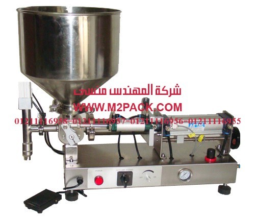ماكينة تعبئة السوائل اللزجه فى عبوات موديل m2pack 404 
